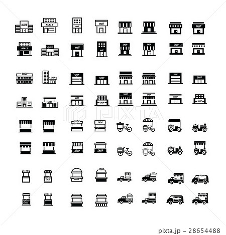 Store and shop icons 64 item 28654488