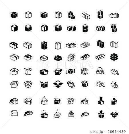 box icons set 64 item 28654489