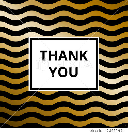 Thank you - greeting card golden background vector 28655994