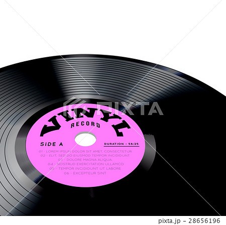 Vinyl record vector illustration. Photorealistic 28656196
