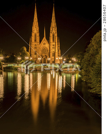 Saint Paul church from Strasbourg at night 28656407