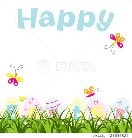 Happy Easter greeting card 28657322