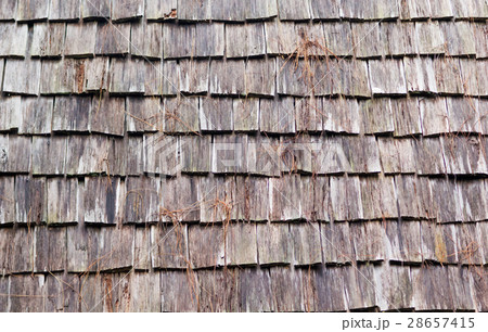 Pine wood patterns on the roof for background Pine wood patterns on the roof for background 28657415