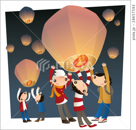 Release sky lanterns 28657593
