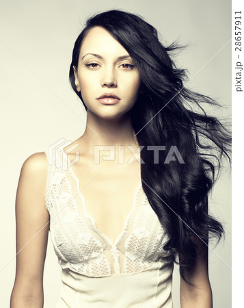 Beautiful lady with magnificent hair 28657911