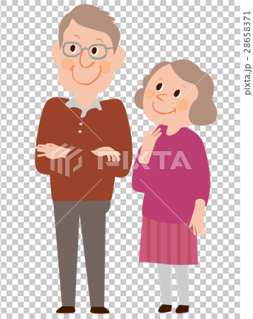 年長夫婦/全身/微笑 年長夫婦/全身/微笑 28658371