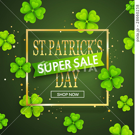 St.Patrick's day super sale background. St.Patrick's day super sale background. 28660258