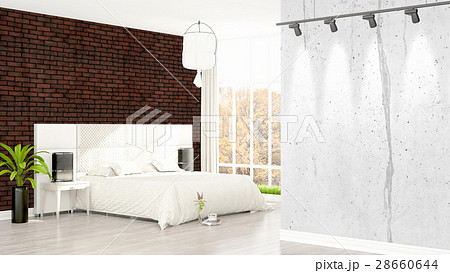 Modern bright interior . 3D rendering Modern bright interior . 3D rendering 28660644