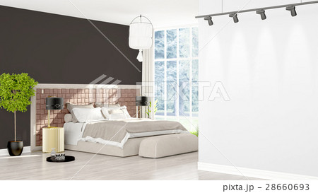 Modern bright interior . 3D rendering Modern bright interior . 3D rendering 28660693
