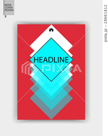 Coral and blue cover design for magazines  28661812