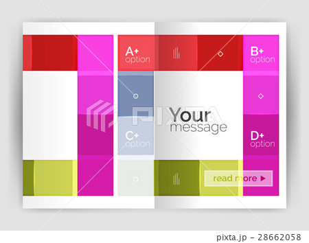 Colorful modern stripes business flyer 28662058