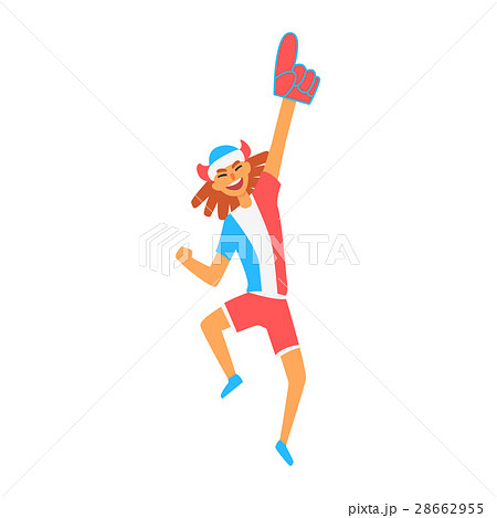 Cheering Happy Supporter Of French National 28662955