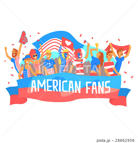 Cheering Happy Supporting Crowd Of National 28662956