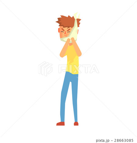 Guy Having A Gumboil Dental Abscess, Adult Person Guy Having A Gumboil Dental Abscess, Adult Person 28663085