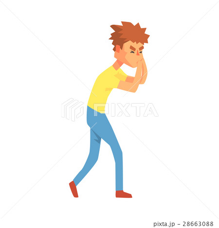 Guy Running To Vomit Nauseous, Adult Person Guy Running To Vomit Nauseous, Adult Person 28663088