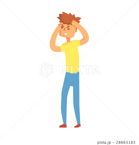Guy Having Migraine Headache, Adult Person Feeling 28663183