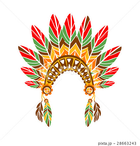 Chief War Bonnet With Feathers , Native Indian 28663243