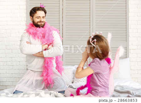 Delighted man crossing his arms on the chest 28663853