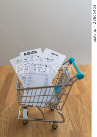 レシートと買い物カート 28665403