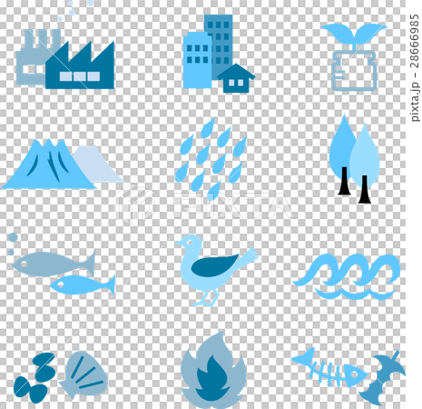 自然化学 環境問題 ピクトグラム 青 自然化学 環境問題 ピクトグラム 青 28666985