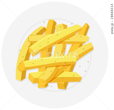 Frenchfries on round plate Frenchfries on round plate 28668314
