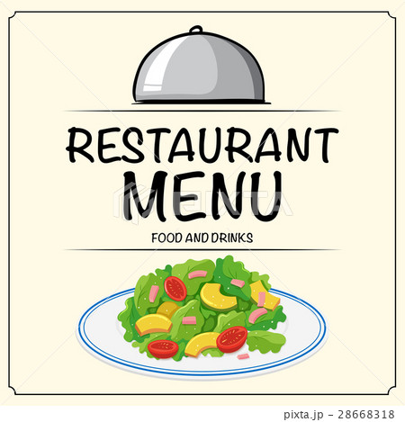Restaurant menu with salad 28668318