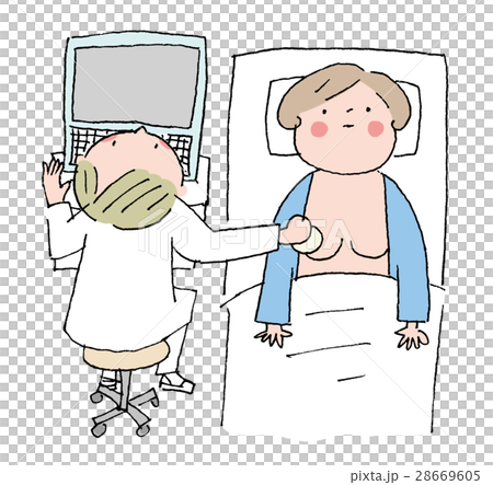 Breast cancer check echo monochrome Breast cancer check echo monochrome 28669605