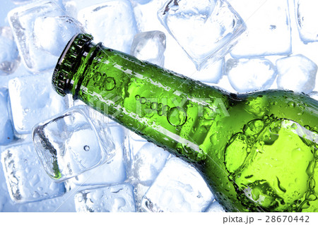 Perfectly chilled beer, in ideal yellow color Perfectly chilled beer, in ideal yellow color 28670442