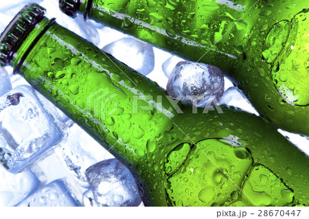 Perfectly chilled beer, in ideal yellow color Perfectly chilled beer, in ideal yellow color 28670447