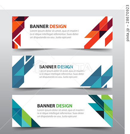 Colorful triangle business banner template vector 28670923