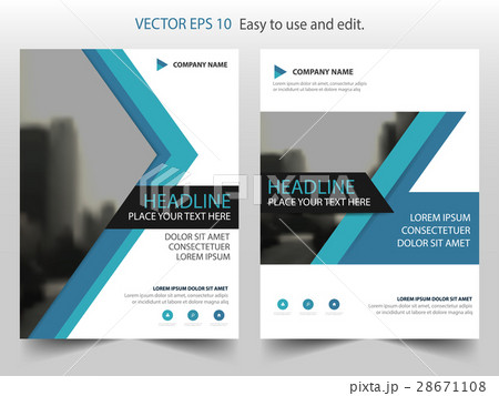 Blue triangle annual report  Brochure template 28671108