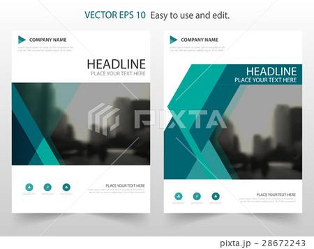 Green material annual report Brochure template 28672243