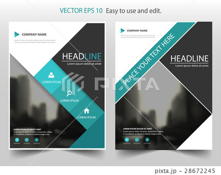 Blue black square annual report Brochure template 28672245