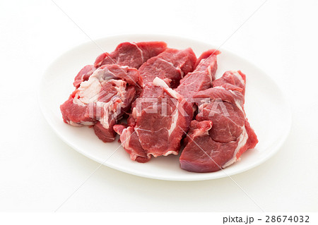 ラム肉　白バック 28674032
