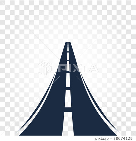 Isolated black color road or highway with dividing Isolated black color road or highway with dividing 28674129