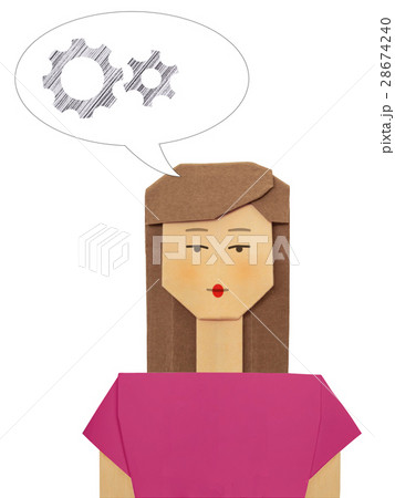 Origami business woman Origami business woman 28674240