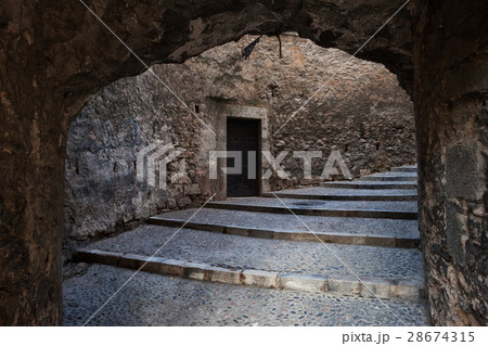 Medieval Passage with stairs in Old Jewish Quarter Medieval Passage with stairs in Old Jewish Quarter 28674315