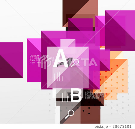 Vector square abstract background 28675101