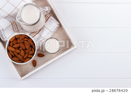 Healthy almond milk 28676420