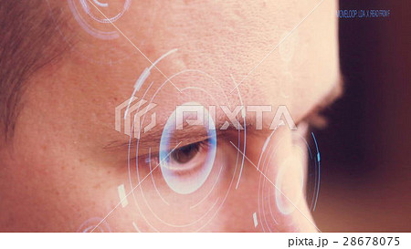 Computer programmer coding futuristic holographic Computer programmer coding futuristic holographic 28678075
