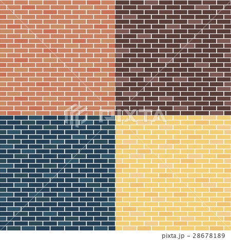 Seamles pattern of brick walls. red, yellow, blue 28678189