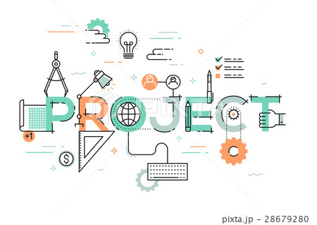 Thin line design concept for project website Thin line design concept for project website 28679280