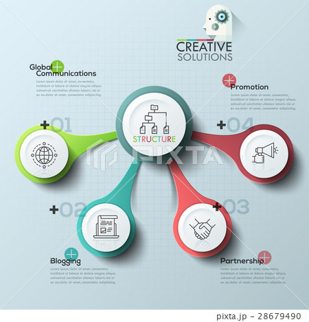 Modern business circle origami style options Modern business circle origami style options 28679490