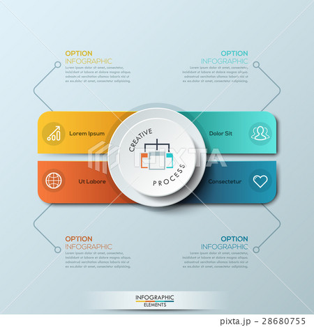 Infographic design template with 4 separate 28680755