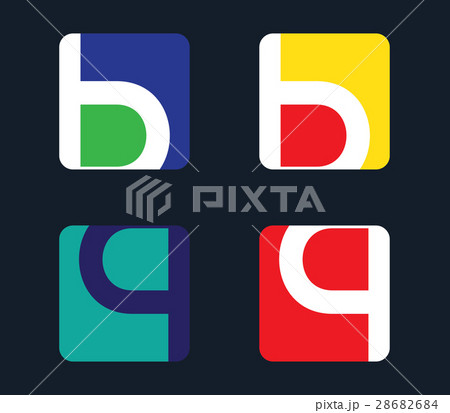B and Q Icon Setのイラスト素材 [28682684] - PIXTA