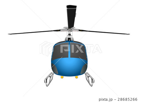 Helicopter with chassis and blades. Helicopter with chassis and blades. 28685266