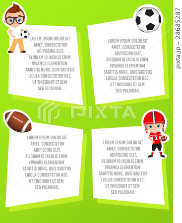banner with funny sportsman template brochure のイラスト素材