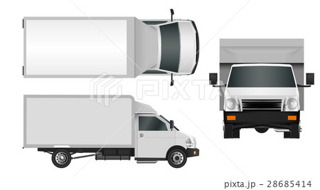 White truck template. Vector illustration. White truck template. Vector illustration. 28685414