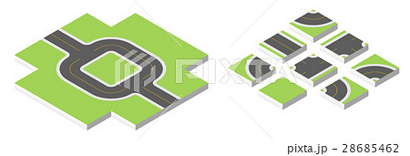 Isometric road. Vector illustration eps 10 Isometric road. Vector illustration eps 10 28685462