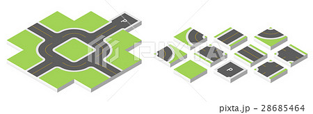 Isometric road. Vector illustration eps 10 Isometric road. Vector illustration eps 10 28685464